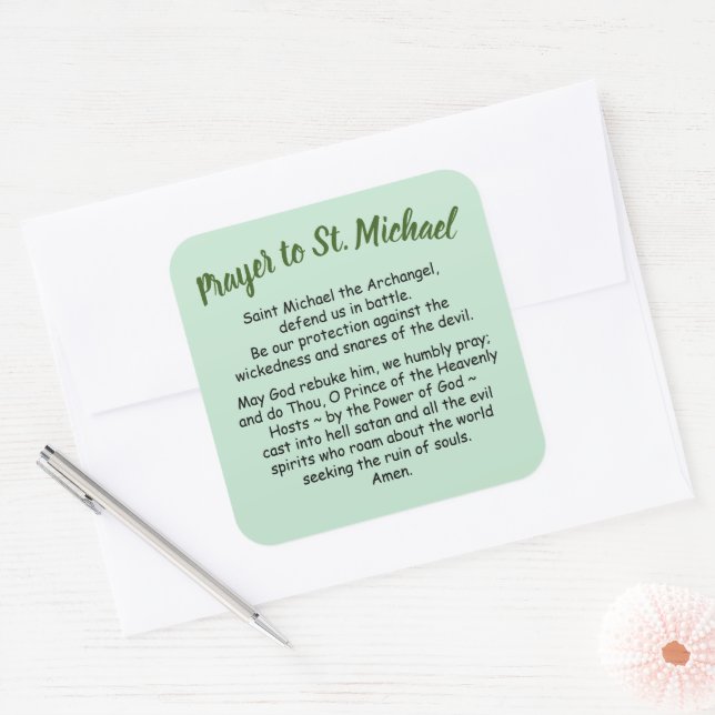Große Sticker Gebet zum Heiligen Michael der Erzen (Umschlag)