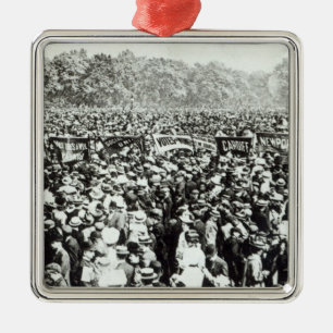 Große Stimmen für Frauendemonstration in Hyde Silbernes Ornament
