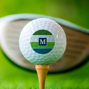 Große Streifen in blau und grün mit Monogram Golfball