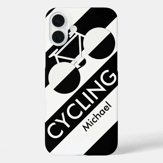 große Streifen u. Grafikfahrrad Case-Mate iPhone Hülle (Rückseite)