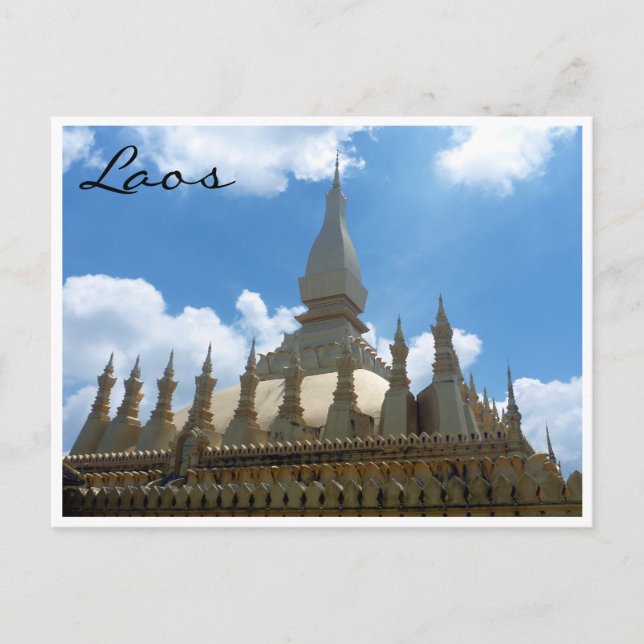 große Stupa tackt Gold Postkarte (Vorderseite)