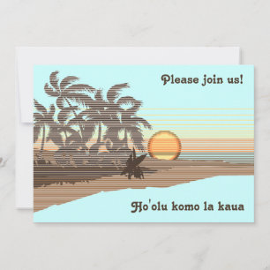 Große Sunset-Luau-Einladungen Einladung