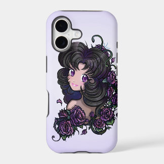 Große süße Anime-Augen und Blumen (iPhone 5 Hülle)