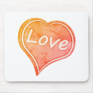 Große Süße/viel Liebe/liebend, herzweiß Mousepad