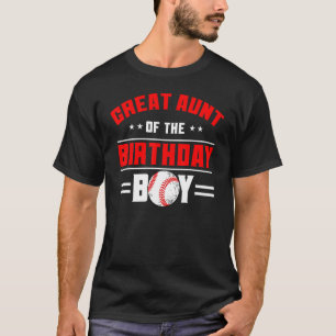Große Tante des Geburtstags Boy Baseball Thema Fam T-Shirt