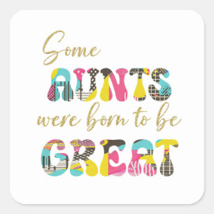 Große Tante Quadratischer Aufkleber