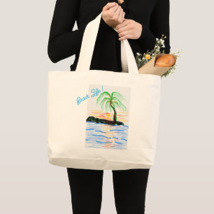 Große Tasche für den Strand mit Beach Life-Aufdruc