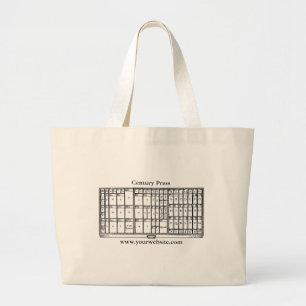 Große Tasche mit Letterpresse