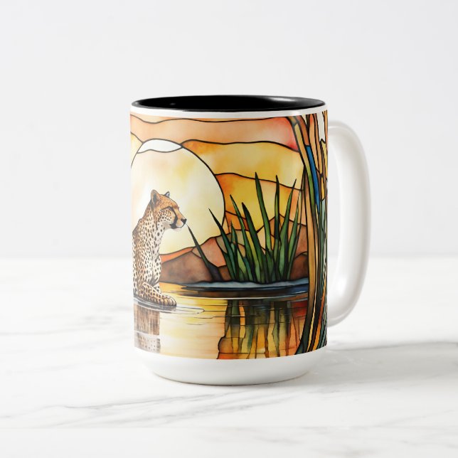 Große Tasse aus verklebtem Glas (VorderseiteRechts)