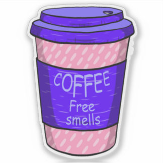 Große Tasse Kaffee X Aufkleber