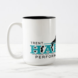 Große Tasse mit schwarzem Logo