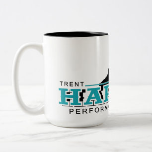 Große Tasse mit schwarzem Logo