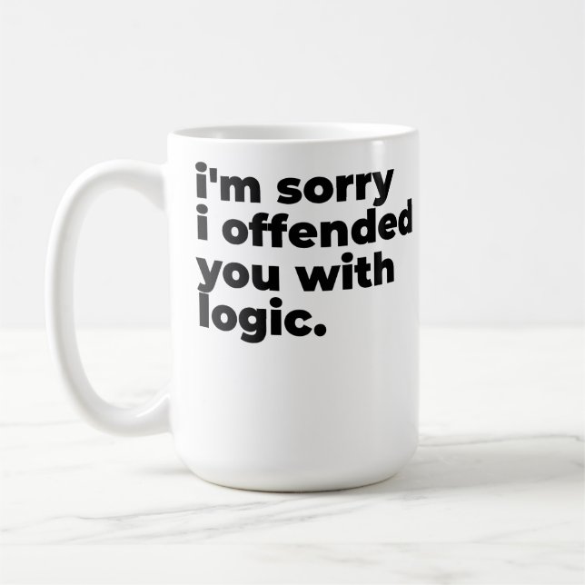 Große Tasse - Tut mir leid, dass ich dich mit Logi (Links)