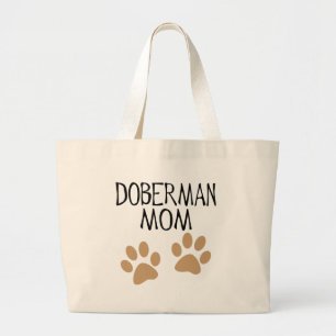 Große Tatzen-Dobermann-Mama Jumbo Stoffbeutel