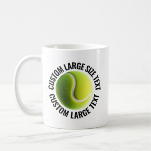 Große Text 325ml personalisierte Tennistasse Kaffeetasse