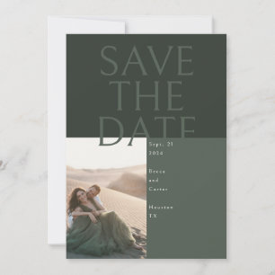 Große Text Save-the-Date-Karte Einladung