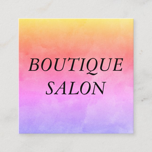 Große Textfarben Quadratische Visitenkarte (Vorderseite)