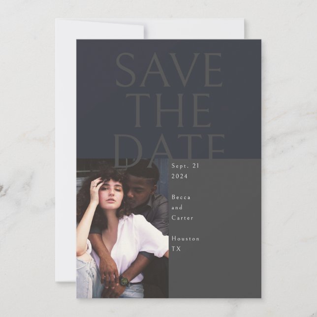 Große Textkarte Save the Date Einladung (Vorderseite)