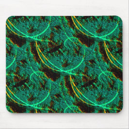Große Textur dunkelgrüner Zyan mit braunen Kratern Mousepad