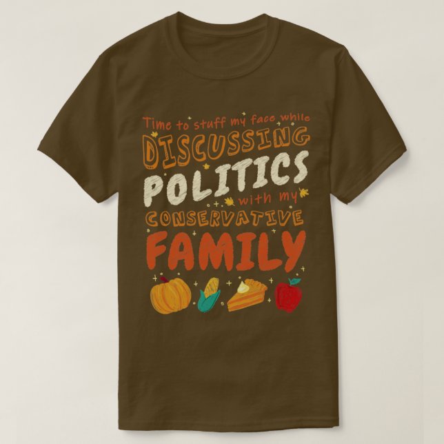 Große Thanksgiving-Anti-Thanksgiving T-Shirt (Design vorne)