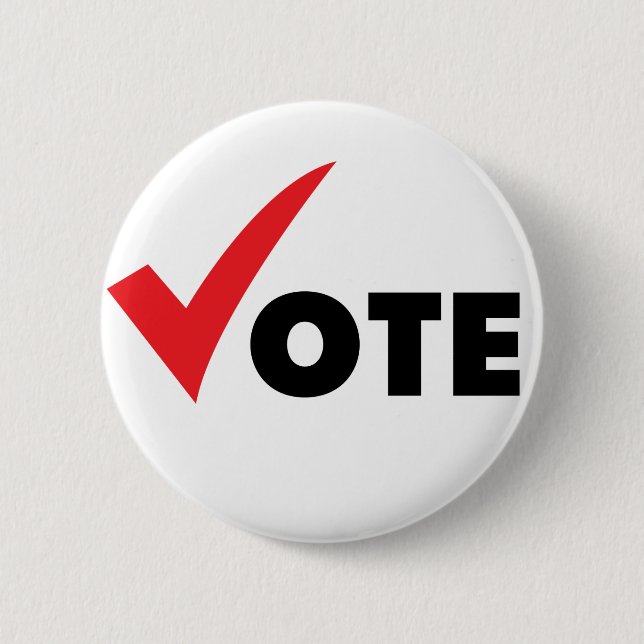 Große Ticken-Abstimmung Button (Vorderseite)