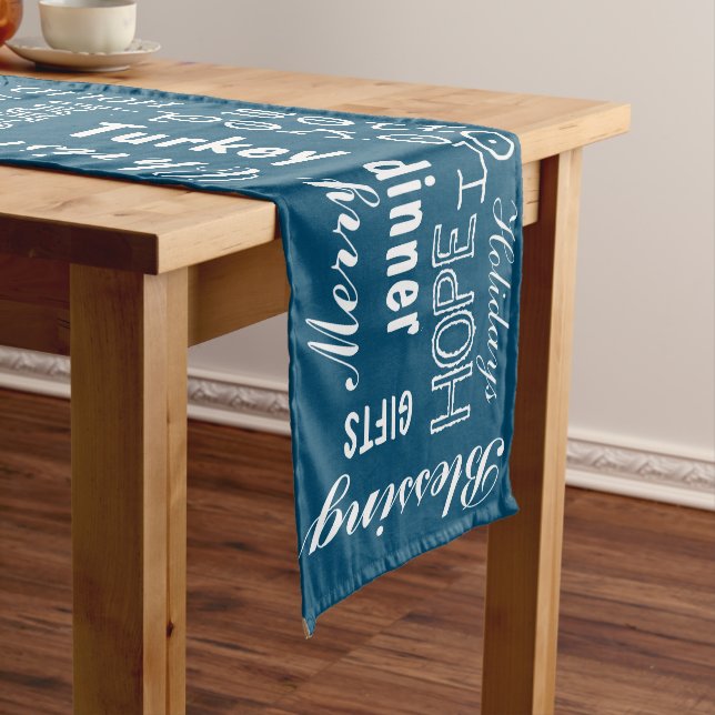 Große Tischläuferin - Weihnachten in Blau Großer Tischläufer (Beispiel)