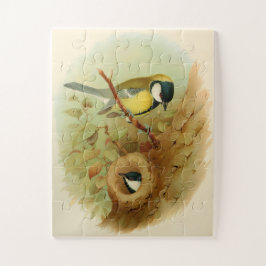 Große Titte - farbenfroher Vogel, Kunst Puzzle