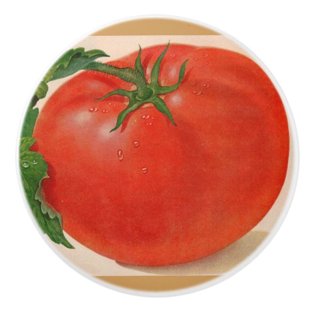 große Tomate Keramikknauf (Vorderseite)