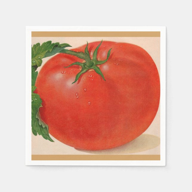 große Tomate Serviette (Vorderseite)