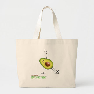 Große Tote Tasche, 100% Baumwolle, mit Avocado Yog Jumbo Stoffbeutel