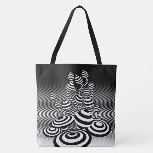 Große Tote Tasche Magic Pilze optische Design.