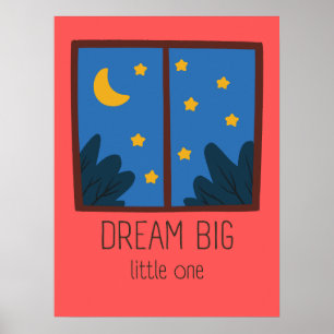 Große Träume Kleiner Eins Kinderzimmer Wandkunst Poster