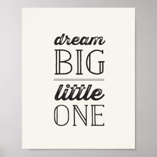 Große Träume Kleiner Neutraler Kinder Baby Kinderz Poster