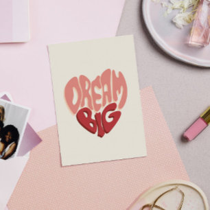 Große Träume: Sinnspruch für Erfolg Postkarte
