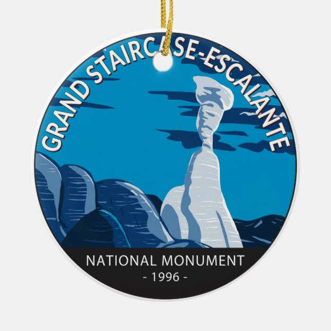 Große Treppe Escalante Nationales Monument Utah Keramik Ornament (Vorne)