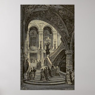 Große Treppe Pariser Opernhaus 1877 Poster