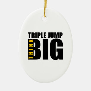 GROSSE TRIPLE-JUMP-SPORTPLATTEN KERAMIK ORNAMENT