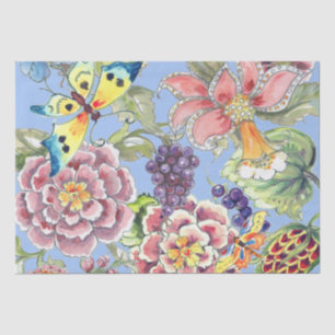 Große tropische Blütenfarbe Hübsch Seidenpapier