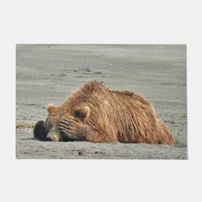 Große Tür-Matte mit Grizzlybären Fußmatte (Vorderseite)