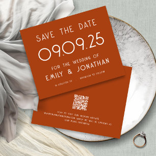 Große Typografie Terracotta Wedding