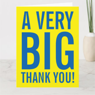Große übergroße Personalerkennungskarte Dankeskarte