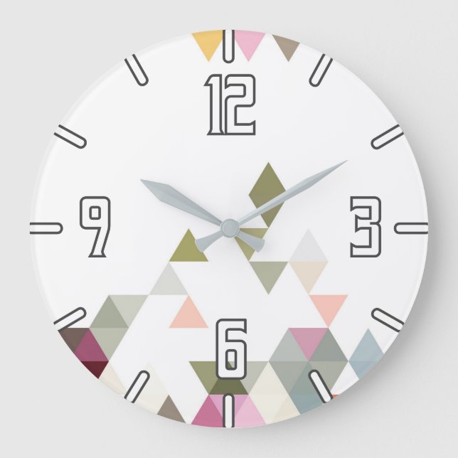 Große Uhr für das geometrische Layout der Pastel (Vorderseite)