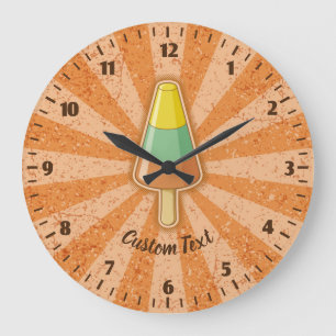 Große Uhr in Form eines konischen Sorbetsticks