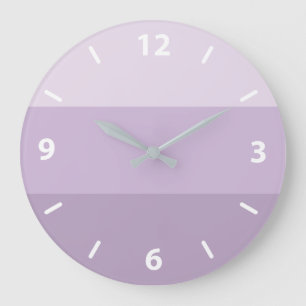 Große Uhr mit violettem Ombre-Streifenmuster