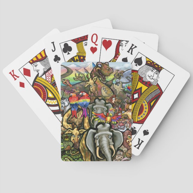 Große und kleine Tiere Spielkarten (Rückseite)