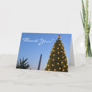 Große und kleine Weihnachtsbäume II Urlaub in DC Dankeskarte