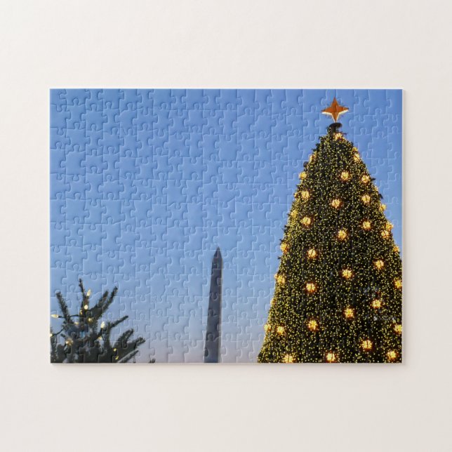 Große und kleine Weihnachtsbäume II Urlaub in DC Puzzle (Horizontal)