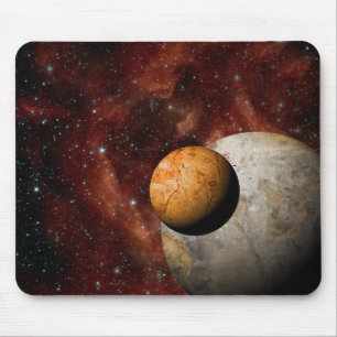 Große und kleine Weltraum-Planeten Mousepad