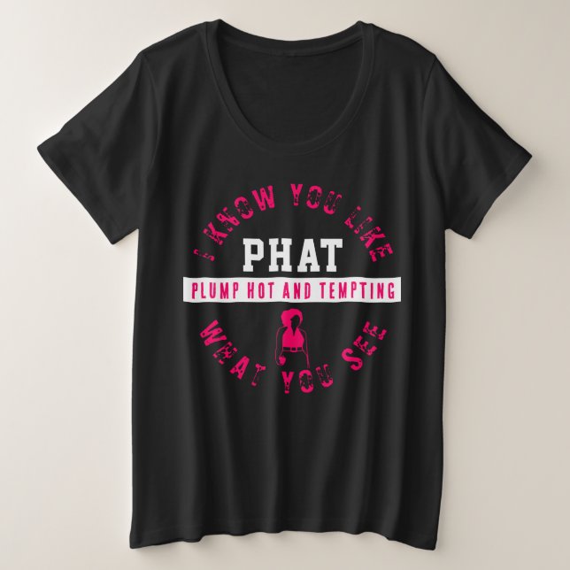 Große und schöne Frau Größe T-Shirt (Design vorne)