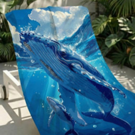 Große und weiche Farben Humpback Whale Beach Handt Strandtuch